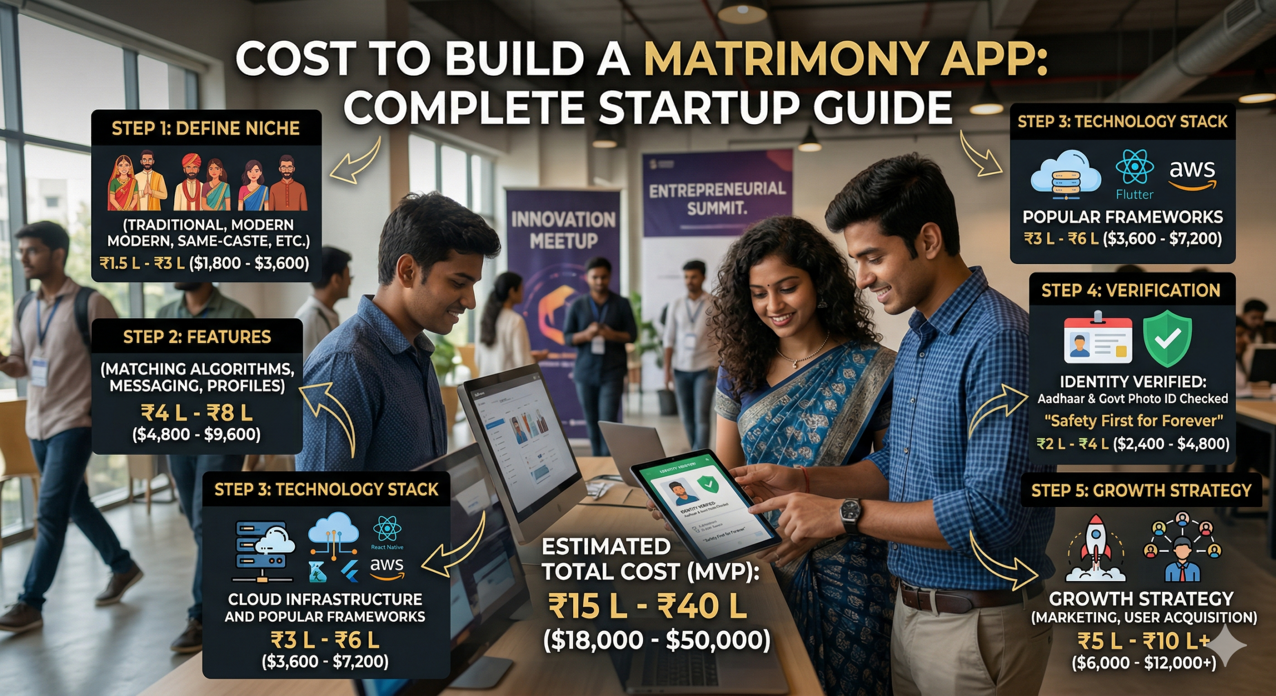 Cost to Build a Matrimony App Like Shaadi.com or BharatMatrimony